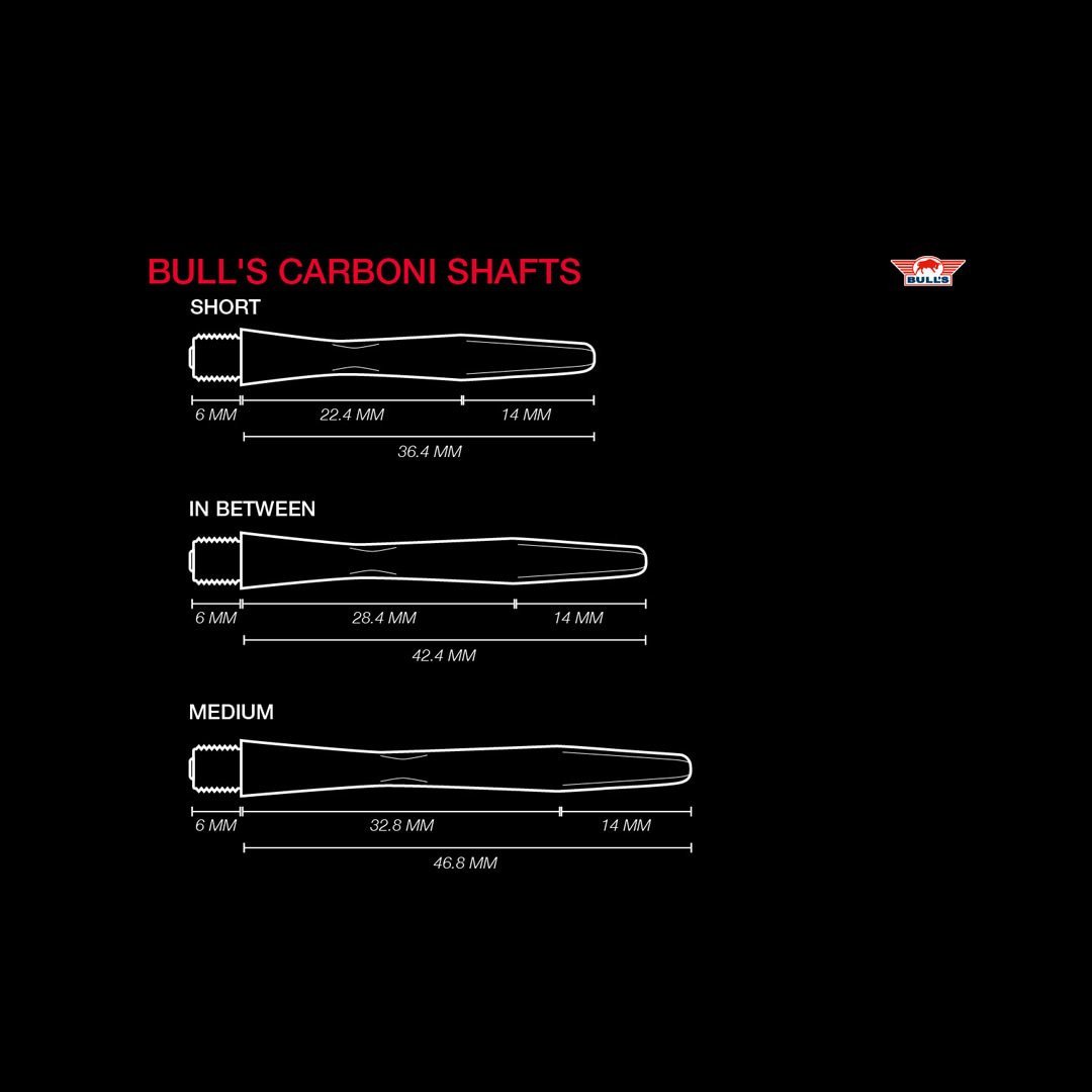 Bull's Carboni Shafts Dart Bakstykker