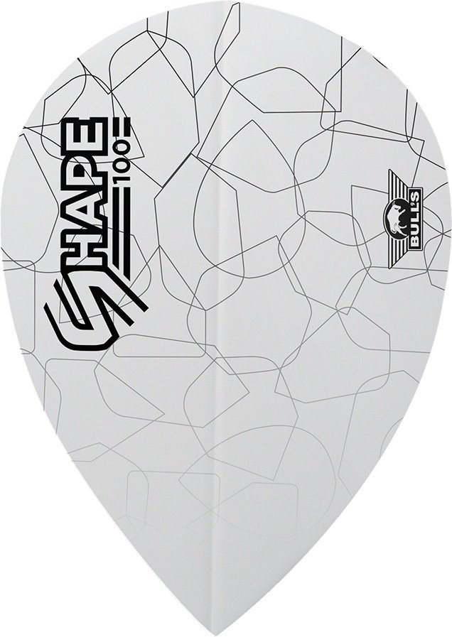 Bull's Shape 100 White Pear Dart Flights