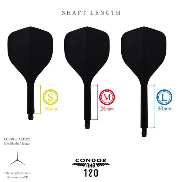 Condor AXE 120 Trifin Dart Flights White Short