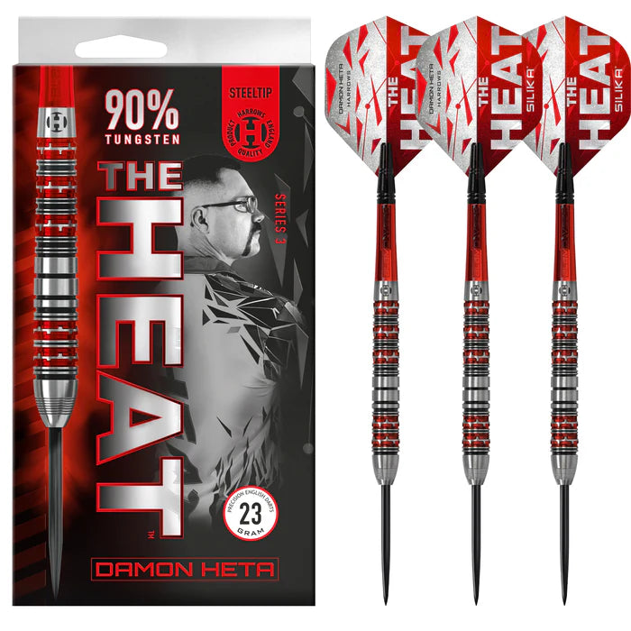 Harrows Damon Heta 90% Series 3 Steel Tip Darts - 25g