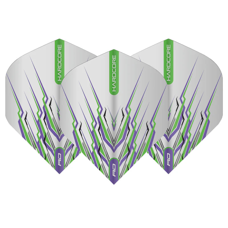 Red Dragon Peter Wright Hardcore Purple & Green Mohawk Dart Flights