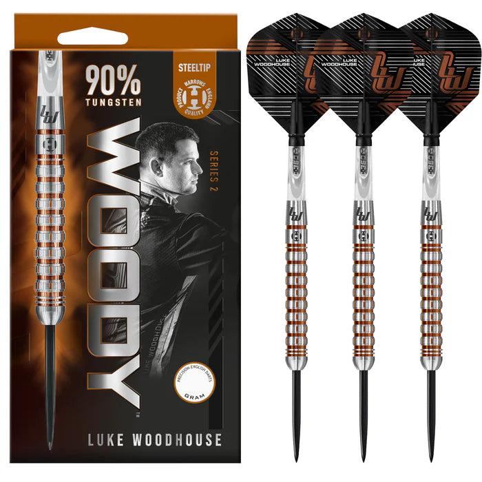 Harrows Luke Woodhouse 90% Series 2 Steel Tip Darts - 23g