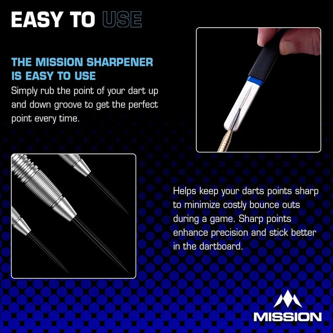 Mission Diamond Dart Point Sharpener bryner | Dartklubben