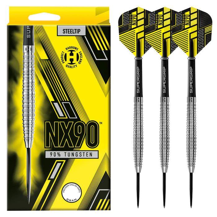 Harrows NX90 Tapered 90% Steel Tip Darts - 22g