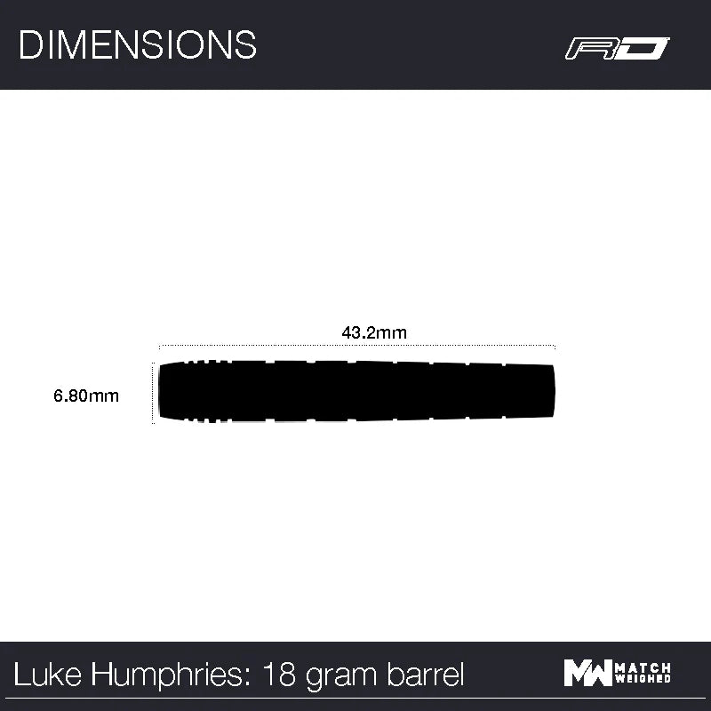 Red Dragon Luke Humphries TX1 18g Soft Dartpil 18 gram
