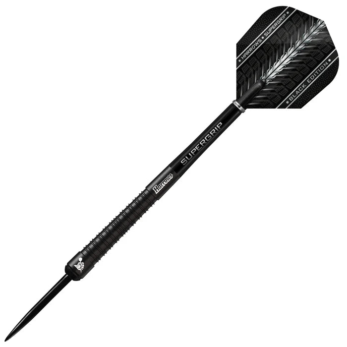 Harrows Supergrip 90% Black Edition Steel Tip Darts - 23g