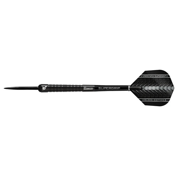 Harrows Supergrip 90% Black Edition Steel Tip Darts - 23g