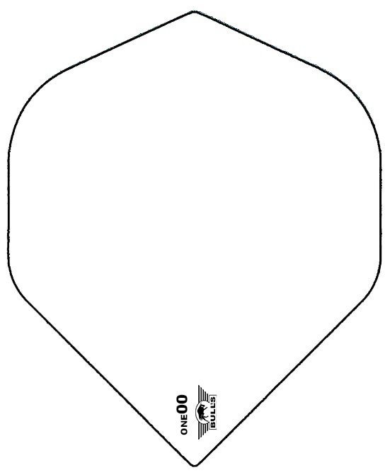 Bull's One00 Flight White Plain 100mic."tiny one00 logo"