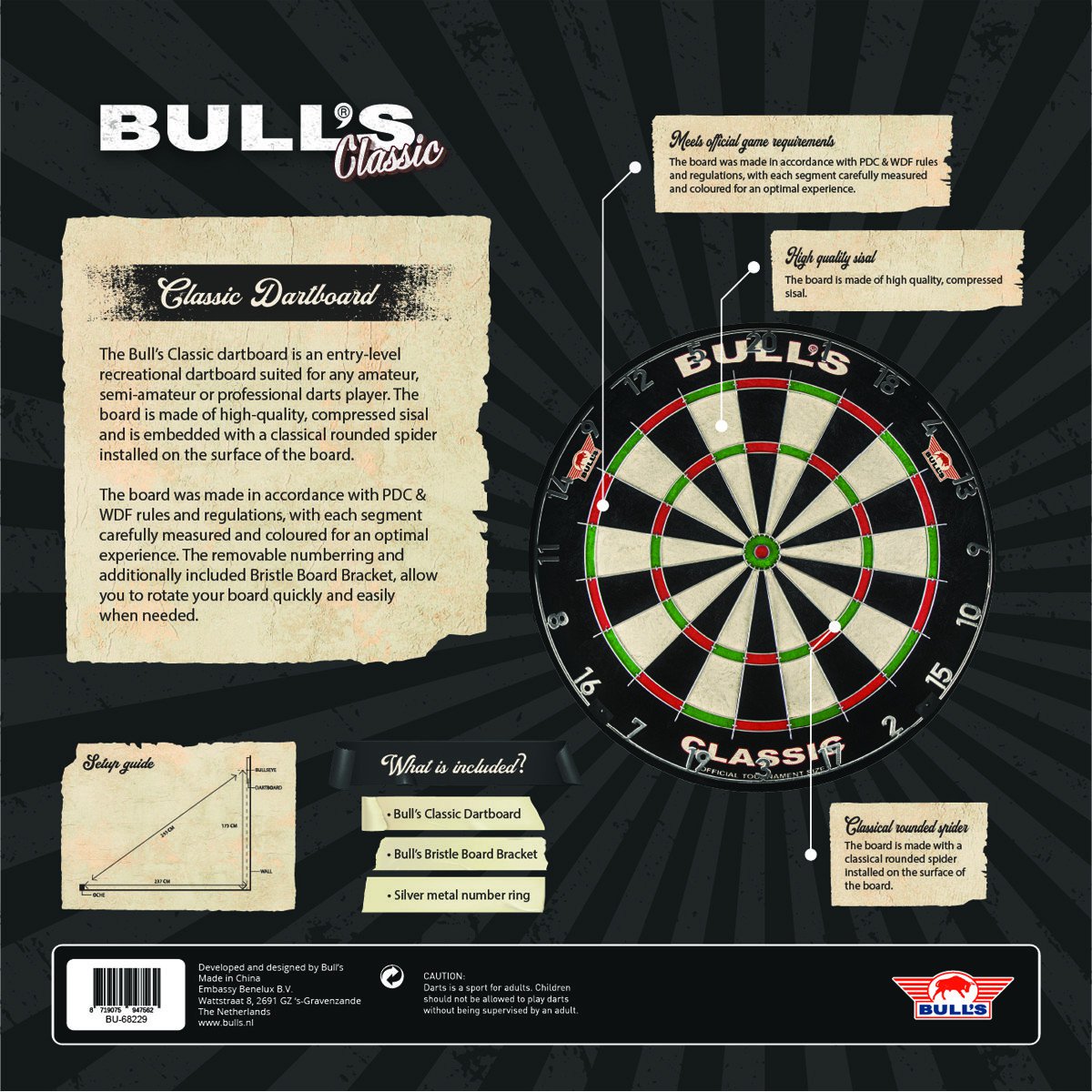 Bull's The Classic Dartboard