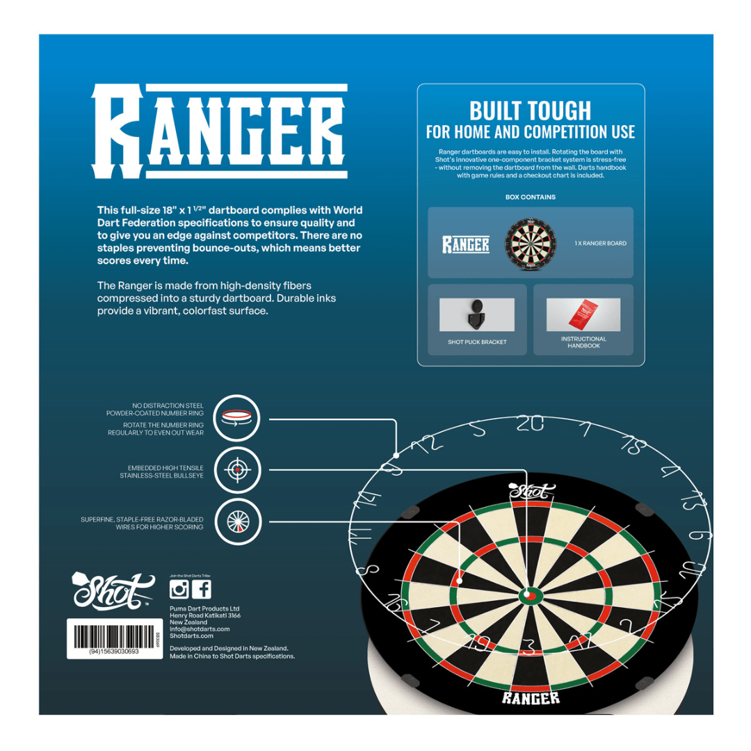 Shot Ranger Professional Dartboard