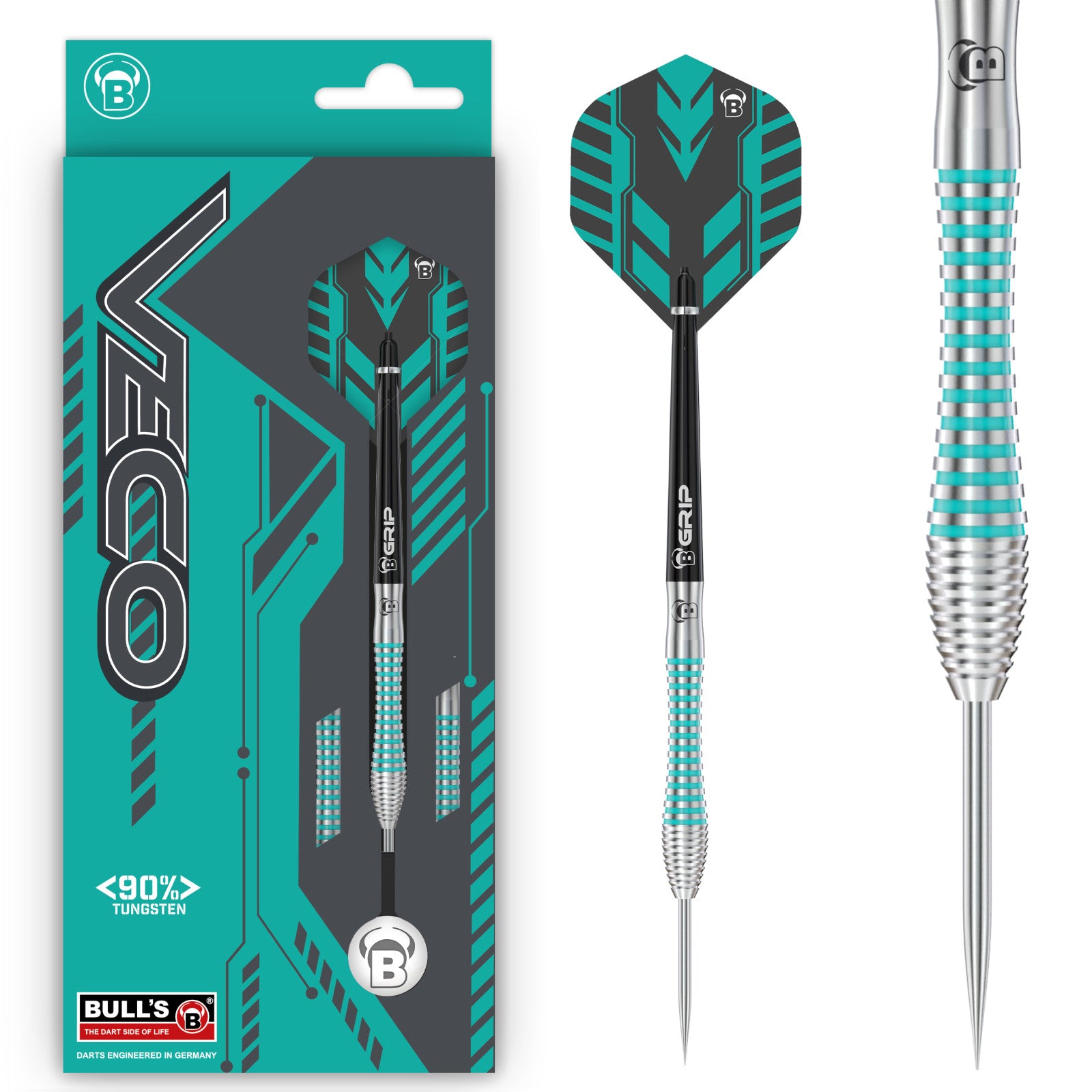 BULL'S Veco V2 – Dartpiler i 90% Tungsten
