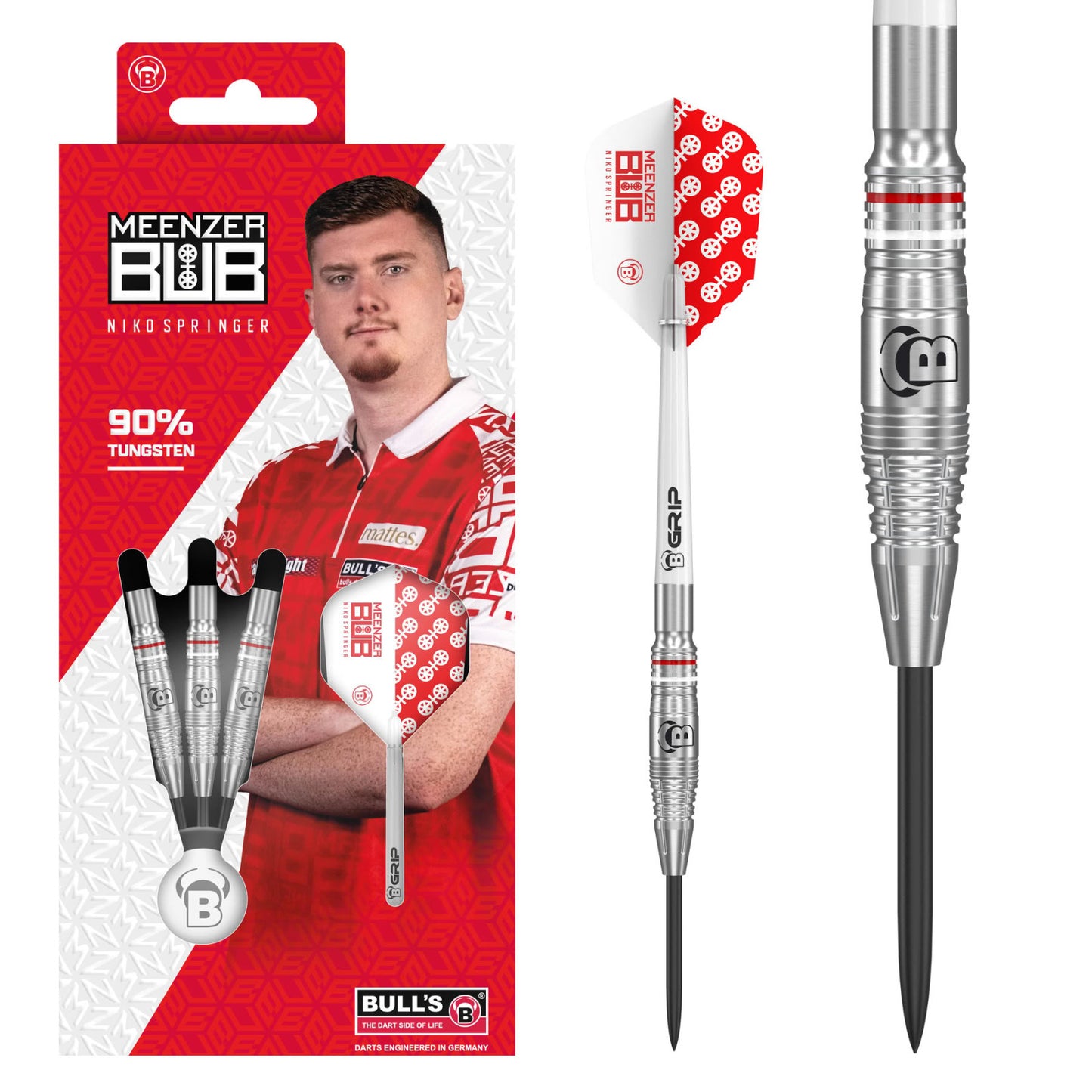 BULL'S Niko Springer – Dartpiler i 90% Tungsten