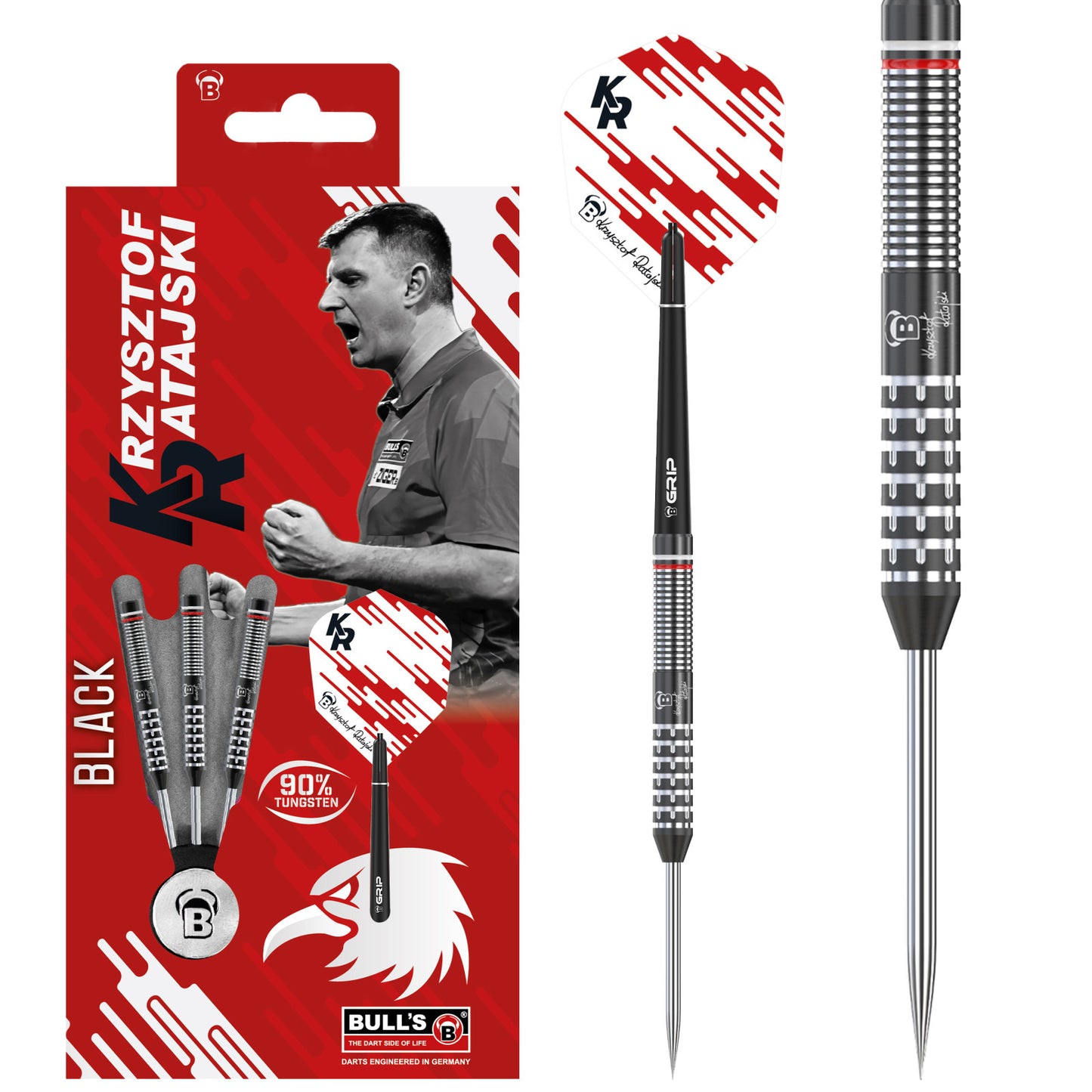 BULL'S Krzysztof Ratajski Gen 2 Black Edition – Dartpiler 90% Tungsten