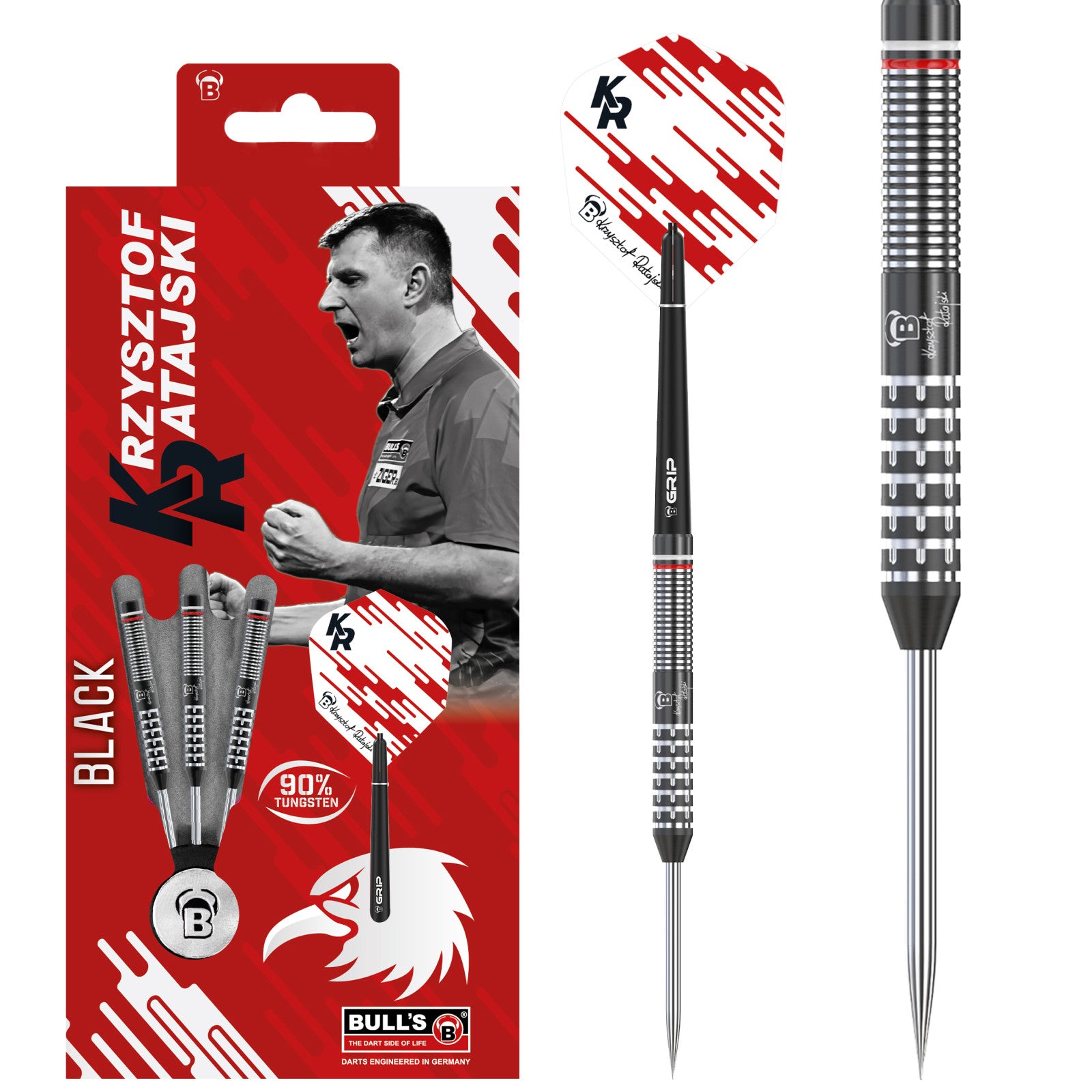 BULL'S Krzysztof Ratajski Gen 2 Black Edition – Dartpiler 90% Tungsten