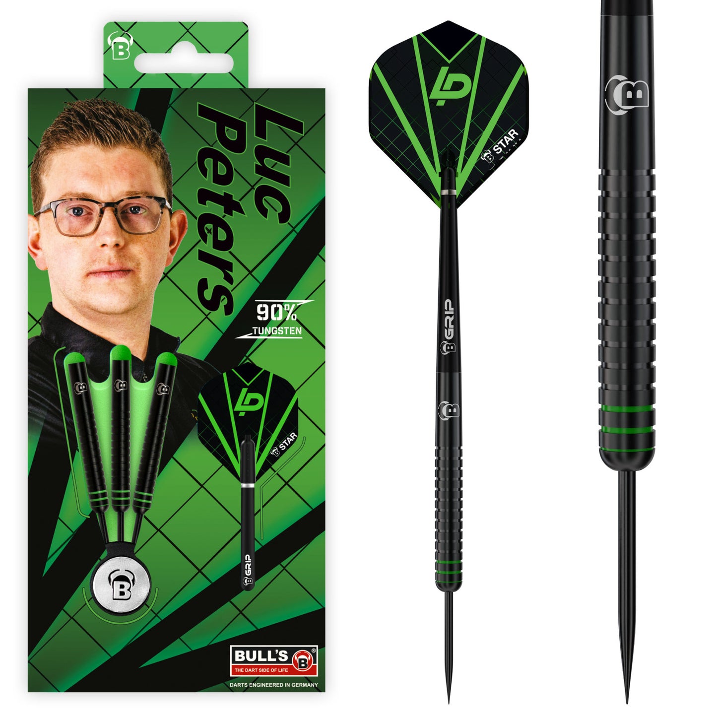 BULL'S Luc Peters – Dartpiler i 90% Tungsten 22 gram