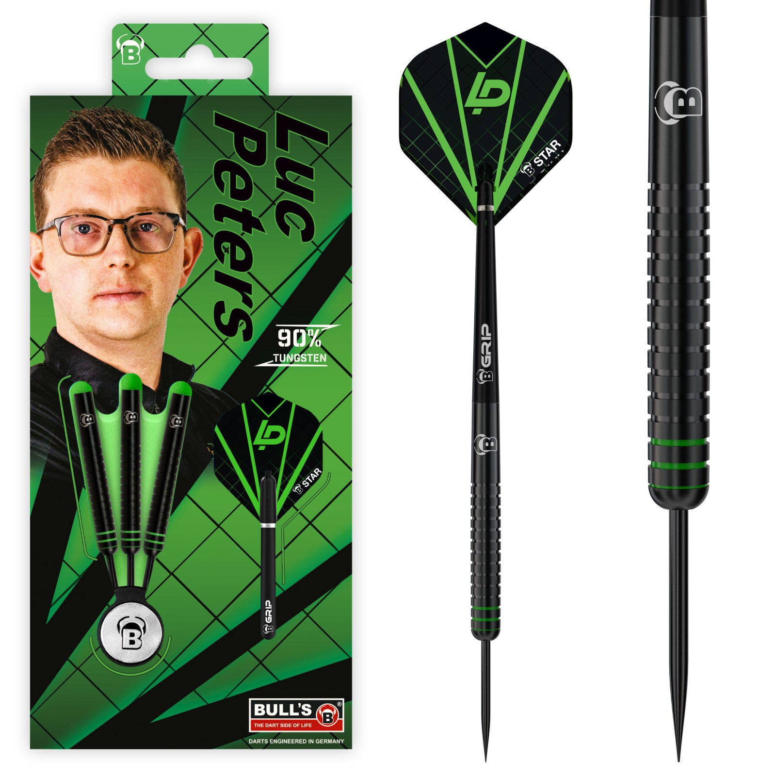 BULL'S Luc Peters – Dartpiler i 90% Tungsten 22 gram