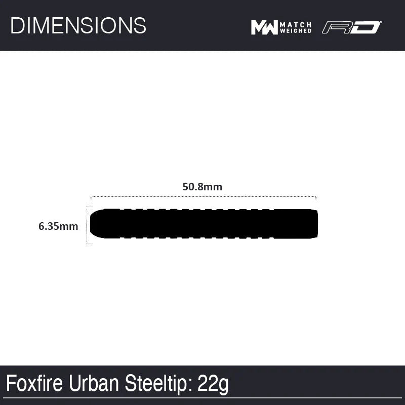 Winmau Foxfire Urban 90% Tungsten Dartpiler 22 gram