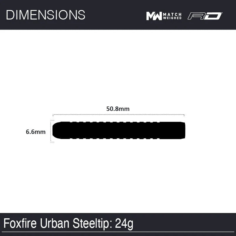 Winmau Foxfire Urban 90% Tungsten Dartpiler 24 gram