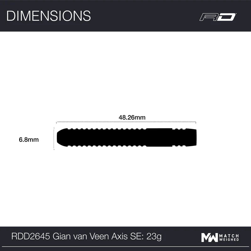 Red Dragon Gian Van Veen Axis SE Dartpil 23 gram