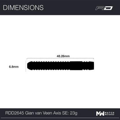 Red Dragon Gian Van Veen Axis SE Dartpil 23 gram