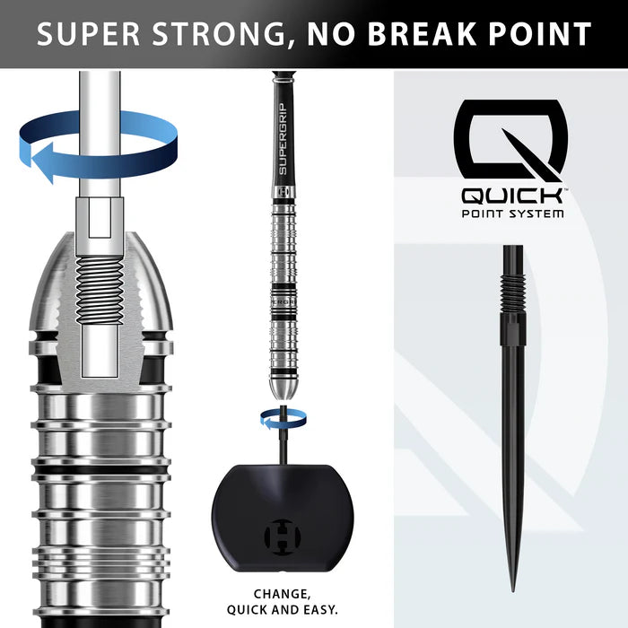 Harrows Supergrip QP Tapered Quick Point 90% Stålpiler
