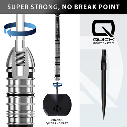 Harrows Supergrip QP Tapered Quick Point 90% Stålpiler