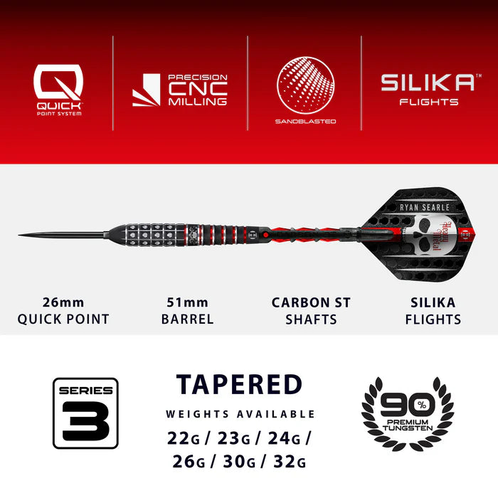 Harrows Ryan Searle Serie 3 Quick Point 90% Stålpiler