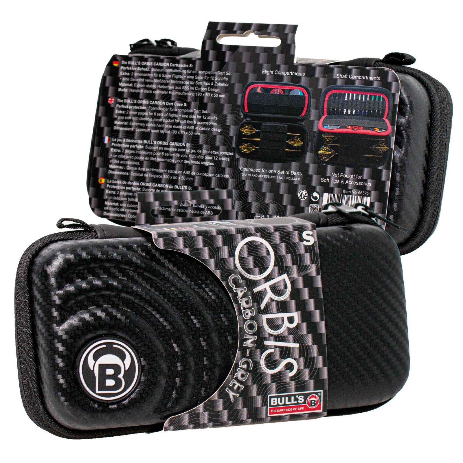 BULL'S Orbis HS S Dartcase Carbon Grey – Dartetui 