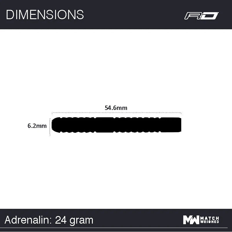 Winmau MvG Adrenalin 90% Tungsten Dartpiler 24 gram