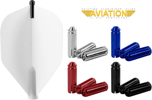 Bull's Aviation Aluminum Black Dart Flight Protectors 