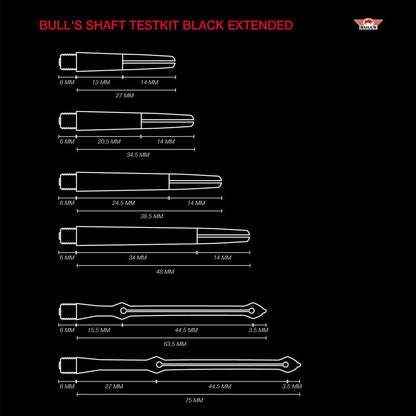 Bull's Dart Shaft TestKit Black Extended