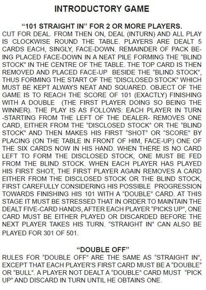 Bull's Deal-a-Dart Playing Cards - Dart Kortspill