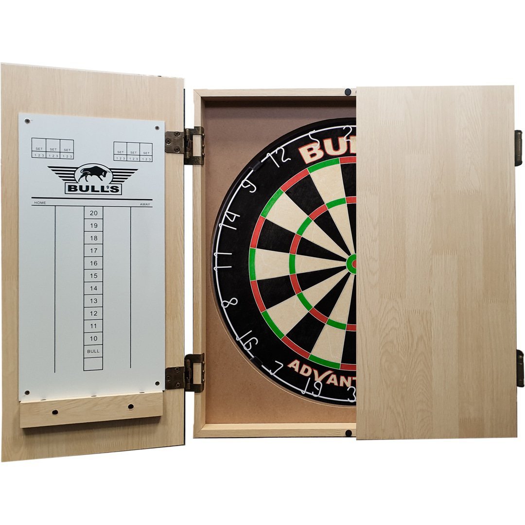 Bull's Deluxe Wooden Cabinet Light Oak Dart Skap 