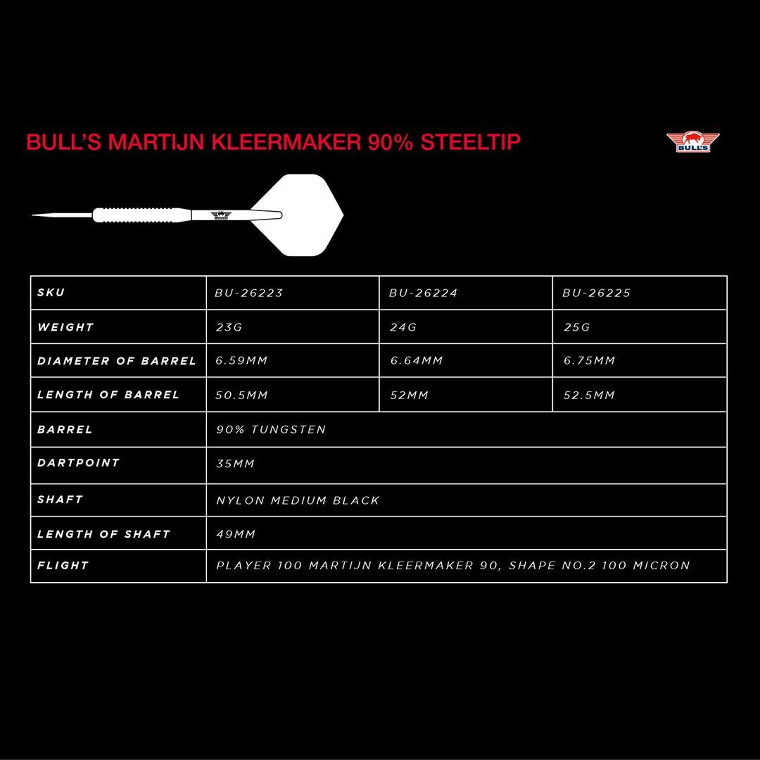 Bull's Martijn Kleermaker 90% Dartpiler
