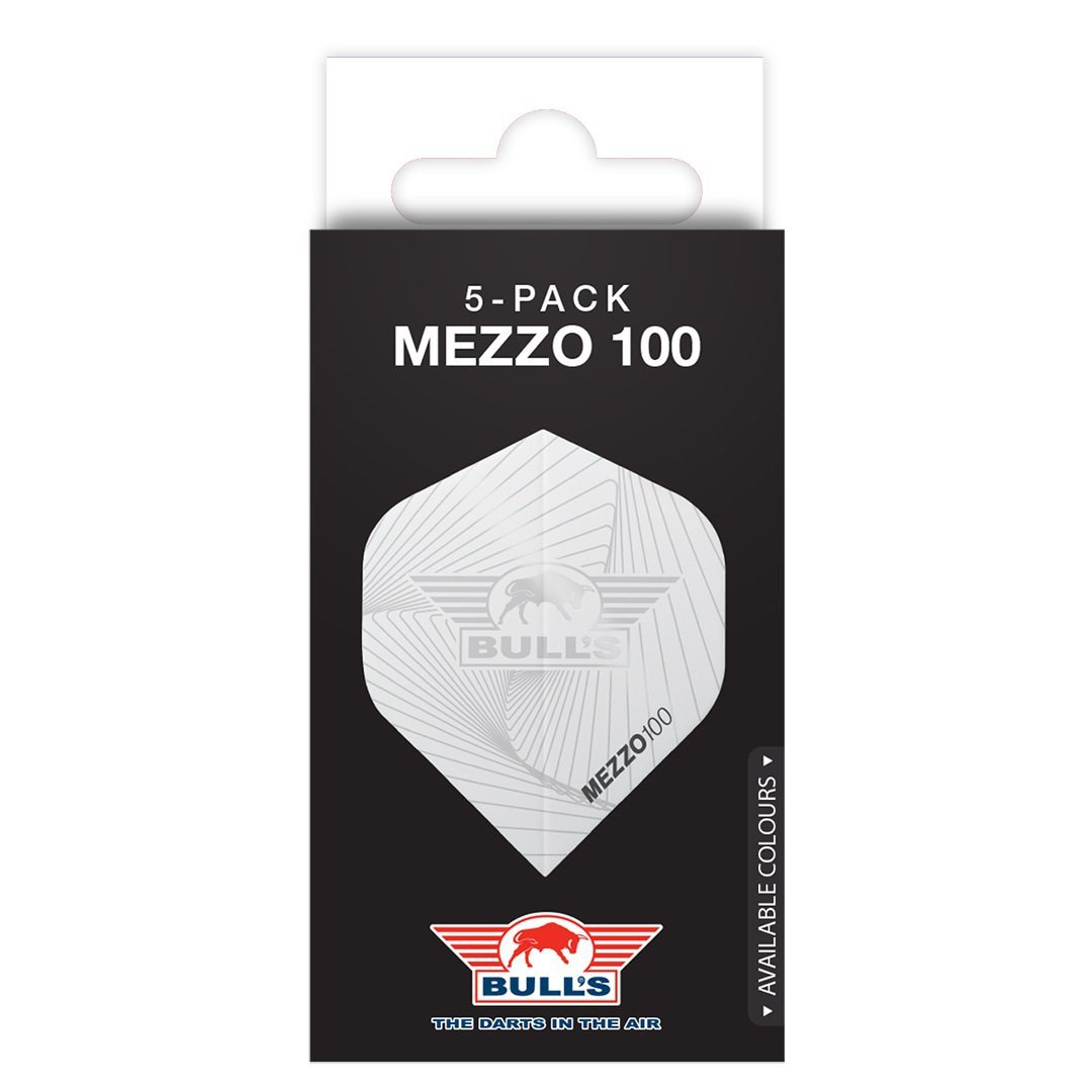 Bull's Mezzo 100 5-pack White No.2 Dart Flight 