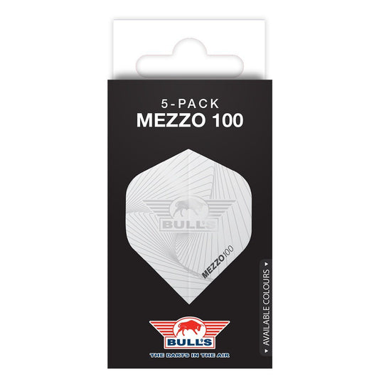 Bull's Mezzo 100 5-pack White No.2 Dart Flight 