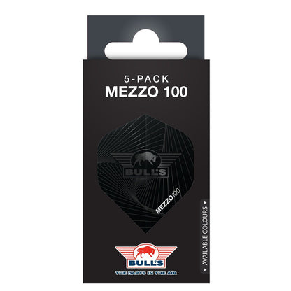 Bull's Mezzo 100 No.2 Dart Flights 5-Pack Black