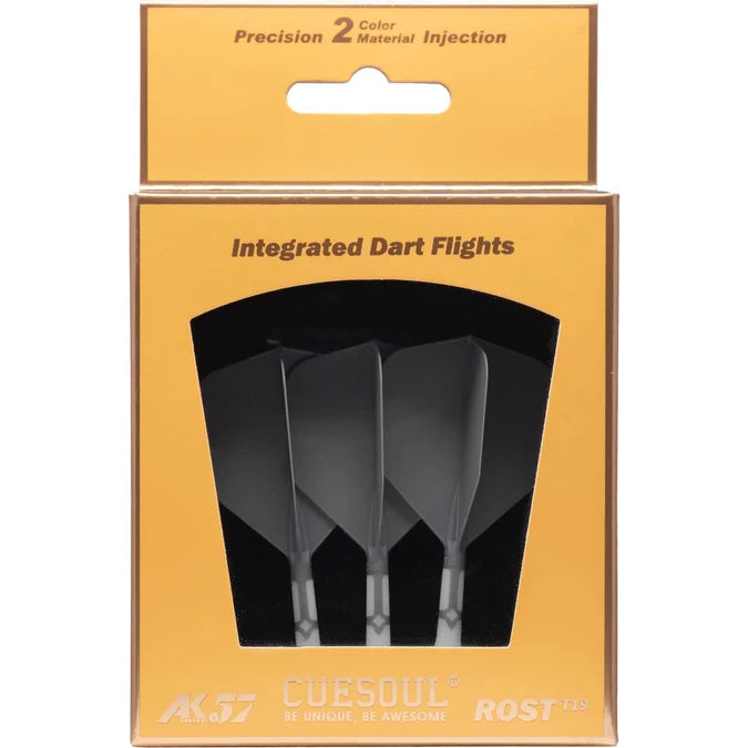 Cuesoul Rost T19 Integrated Dart Shaft and Flights - Grey