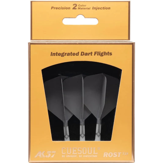 Cuesoul Rost T19 Integrated Dart Shaft and Flights - Grey