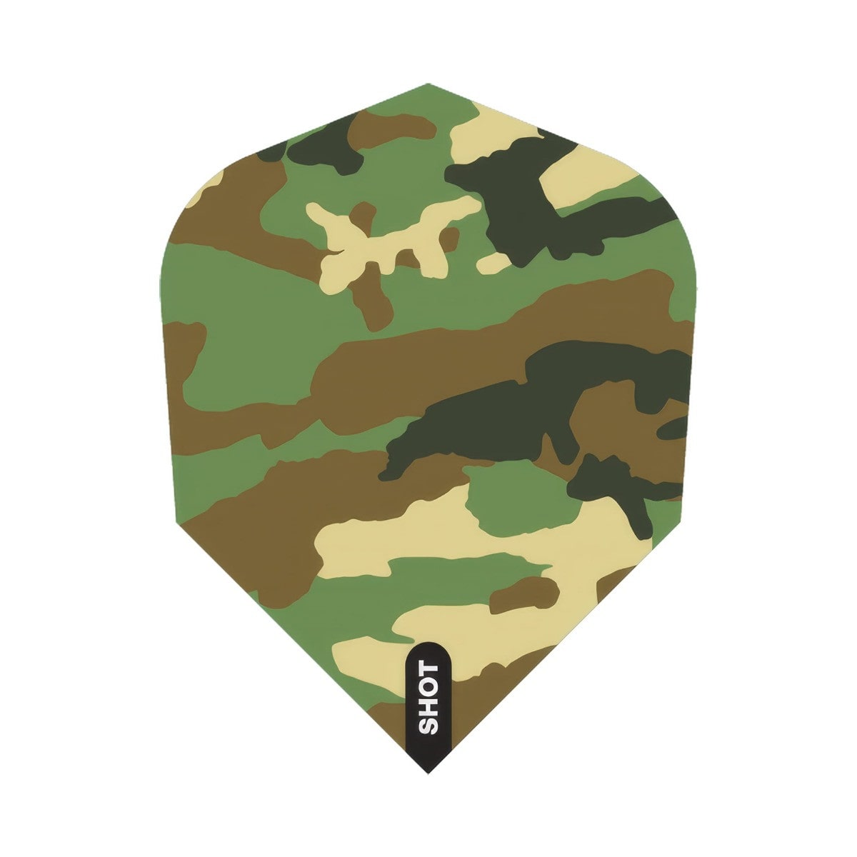 Dart flights Shot Woodlands Camo Green No.6 | Dartklubben
