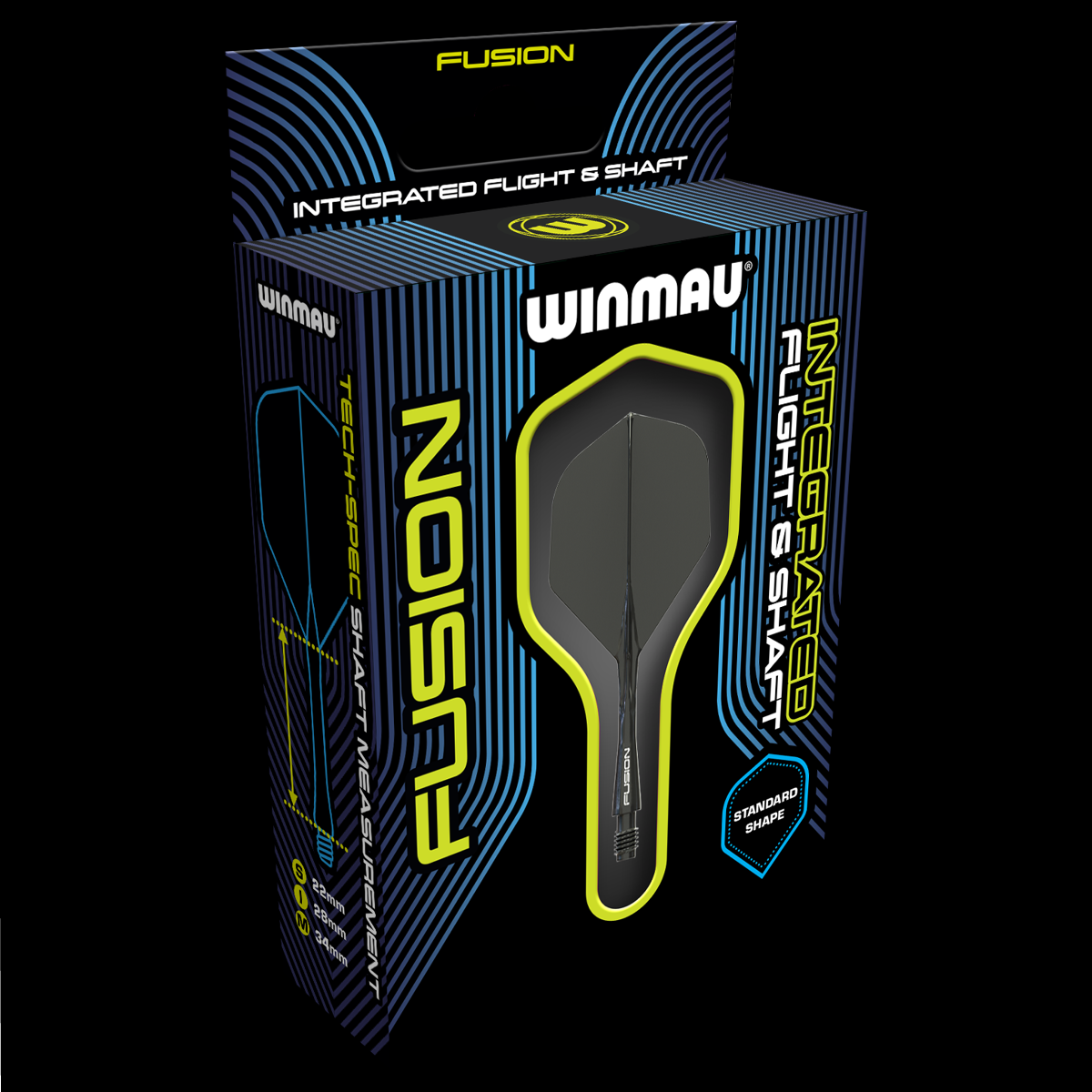 Fusion Integrated Dart Flights & Flight #2 Black