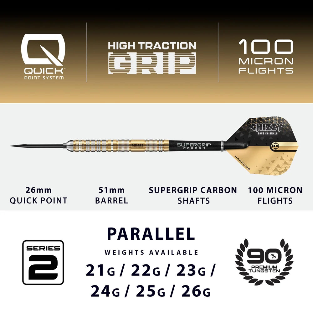 Harrows Chizzy 90% Series 2 Quick Point Darts