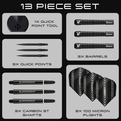 Harrows Supergrip Black Edition 90% | Dartklubben