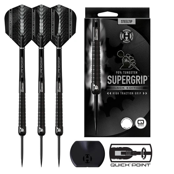 Harrows Supergrip Black Edition 90% | Dartklubben