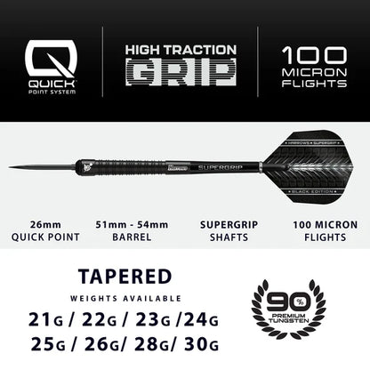 Harrows Supergrip Black Edition 90% | Dartklubben