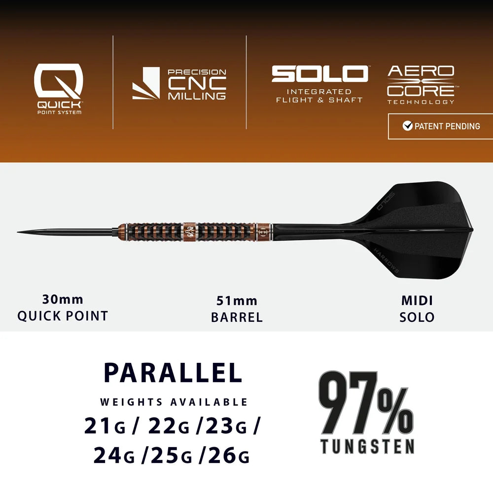 Harrows Wolfram Trinity 97 % dartpiler | Dartklubben