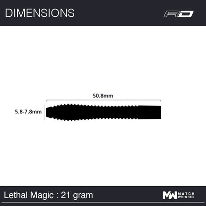 Red Dragon Lethal Magic 1 85% Tungsten Dartpiler 21 gram