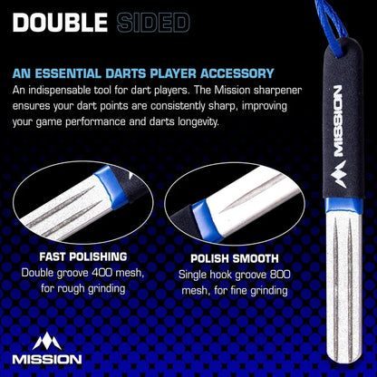 Mission Diamond Dart Point Sharpener bryner | Dartklubben