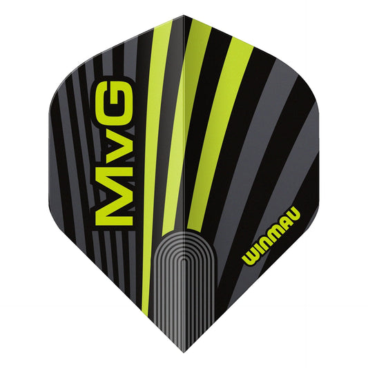 MvG Black Grey & Green Dart Flights – Winmau 