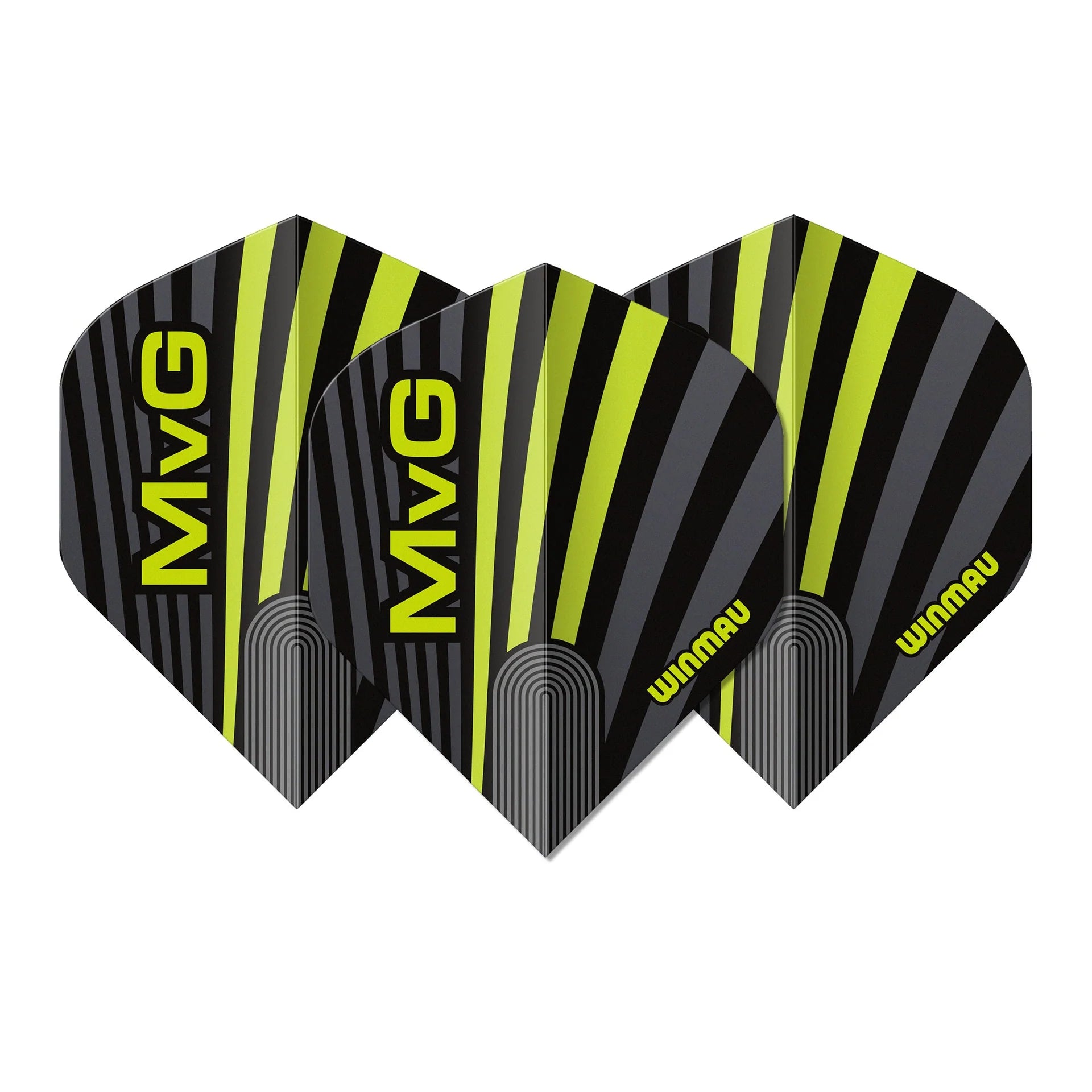 MvG Black Grey & Green Dart Flights – Winmau 